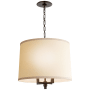 Visual Comfort Westport 23" Large Hanging Linen Shade by Barbara Barry Bronze
