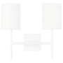 Visual Comfort Key 2 Light 16" Wide Vanity Light with Linen Shades Matte White