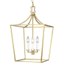Visual Comfort Southold 3 Light 14" Wide Taper Candle Pendant Burnished Brass