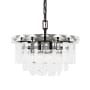 Visual Comfort Arden 4 Light 16" Wide Crystal Waterfall Chandelier Aged Iron