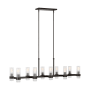 Visual Comfort Geneva 10 Light 50" Wide Linear Pendant Aged Iron