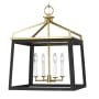 Visual Comfort Carlow 4 Light 18" Wide Taper Candle Pendant Midnight Black / Burnished Brass