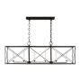 Visual Comfort Beatrix 6 Light 46" Wide Cage Linear Pendant Aged Iron