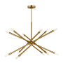 Visual Comfort Eastyn 12 Light 35" Wide Sputnik Chandelier Burnished Brass