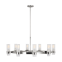 Visual Comfort Geneva 8 Light 42" Wide Chandelier Polished Nickel