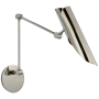 Visual Comfort Flore 15" Tall Swing Arm Wall Sconce Polished Nickel