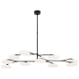 Visual Comfort Brindille 11 Light 65" Wide LED Chandelier with Frosted Glass Shades Gun Metal
