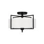 Visual Comfort Perno 2 Light 15" Wide Semi-Flush Drum Ceiling Fixture Aged Iron