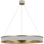 Visual Comfort Connery 40" Wide LED Ring Chandelier Matte White / Antique-Burnished Brass
