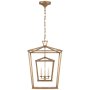 Visual Comfort Darlana 17" Medium Double Cage Lantern by E. F. Chapman Gilded Iron