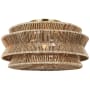 Visual Comfort Antigua 3 Light 30" Wide Semi-Flush Drum Ceiling Fixture Antique-Burnished Brass / Natural Abaca