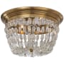 Visual Comfort Paris Flea Market 13" Flush Mount by E. F. Chapman Antique Burnished Brass