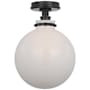 Visual Comfort Parkington 10" Wide Semi-Flush Globe Ceiling Fixture Bronze / White Glass