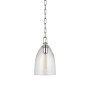 Visual Comfort Andros 9" Wide Mini Pendant Polished Nickel