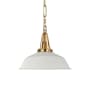 Visual Comfort Layton 14" Wide Pendant Antique-Burnished Brass