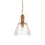 Visual Comfort Prestwick 14" Wide Pendant Antique-Burnished Brass