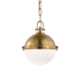 Visual Comfort Adrian 14" Wide Pendant Antique-Burnished Brass