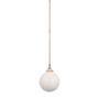 Visual Comfort Parkington 10" Wide Pendant Antique-Burnished Brass / White Glass