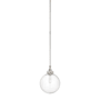Visual Comfort Parkington 10" Wide Pendant Polished Nickel / Clear Glass