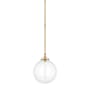 Visual Comfort Parkington 14" Wide Pendant Antique-Burnished Brass / Clear Glass