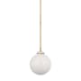 Visual Comfort Parkington 14" Wide Pendant Antique-Burnished Brass / White Glass