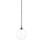 Visual Comfort Parkington 14" Wide Pendant Bronze / Clear Glass