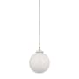 Visual Comfort Parkington 14" Wide Pendant Polished Nickel / White Glass