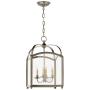 Visual Comfort Arch Top 14" Small Lantern with Clear Glass by E. F. Chapman Antique Nickel