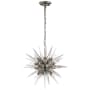 Visual Comfort Quincy 20" Small Sputnik Chandelier with Clear Acrylic by E. F. Chapman Polished Nickel