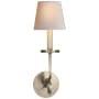 Visual Comfort Symmetric Twist 16" High Wall Sconce with Natural Paper Shade Antique Nickel
