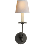 Visual Comfort Symmetric Twist 16" High Wall Sconce with Natural Paper Shade Bronze