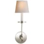 Visual Comfort Symmetric Twist 16" High Wall Sconce with Natural Paper Shade Polished Nickel