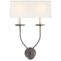 Visual Comfort Symmetric 2 Light 20" Tall Wall Sconce Bronze