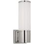 Visual Comfort Halford 14" Tall LED Bathroom Sconce Polished Nickel / White Glass