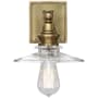 Visual Comfort Covington 12-3/4" High Wall Sconce with Clear Glass Shade Antique Burnished Brass