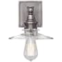 Visual Comfort Covington 12-3/4" High Wall Sconce with Clear Glass Shade Antique Nickel