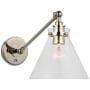 Visual Comfort Parkington 12" Tall Wall Sconce Polished Nickel