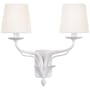 Visual Comfort Amalfi 2 Light 16" Tall Wall Sconce Plaster White / Linen