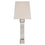 Visual Comfort Edgar 18-3/4" High Wall Sconce with Silk Shade Polished Nickel