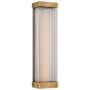 Visual Comfort Vance 14" Tall LED Bathroom Sconce Antique-Burnished Brass / Clear Glass