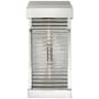 Visual Comfort Dunmore 23" Large Curved Glass Louver Sconce Light by Chapman & Myers Polished Nickel