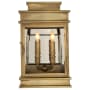 Visual Comfort Linear 15" Short Wall Lantern by Chapman & Myers Antique Burnished Brass