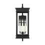Visual Comfort Cupertino 4 Light 26" Tall Outdoor Wall Sconce Textured Black