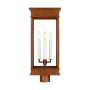 Visual Comfort Cupertino 4 Light 23" Tall Post Light Natural Copper