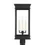 Visual Comfort Cupertino 4 Light 23" Tall Post Light Textured Black