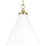 Visual Comfort Wellfleet 16" Wide Tapered Shade Pendant Matte White