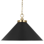 Visual Comfort Wellfleet 24" Wide Pendant Midnight Black / Burnished Brass