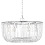 Visual Comfort Pierce 6 Light 28" Wide Pendant with Clear Glass Rods Polished Nickel