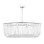 Visual Comfort Pierce 10 Light 42" Wide Pendant with Clear Glass Rods Polished Nickel