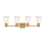 Visual Comfort Alessa 4 Light 31" Wide Vanity Light Burnished Brass